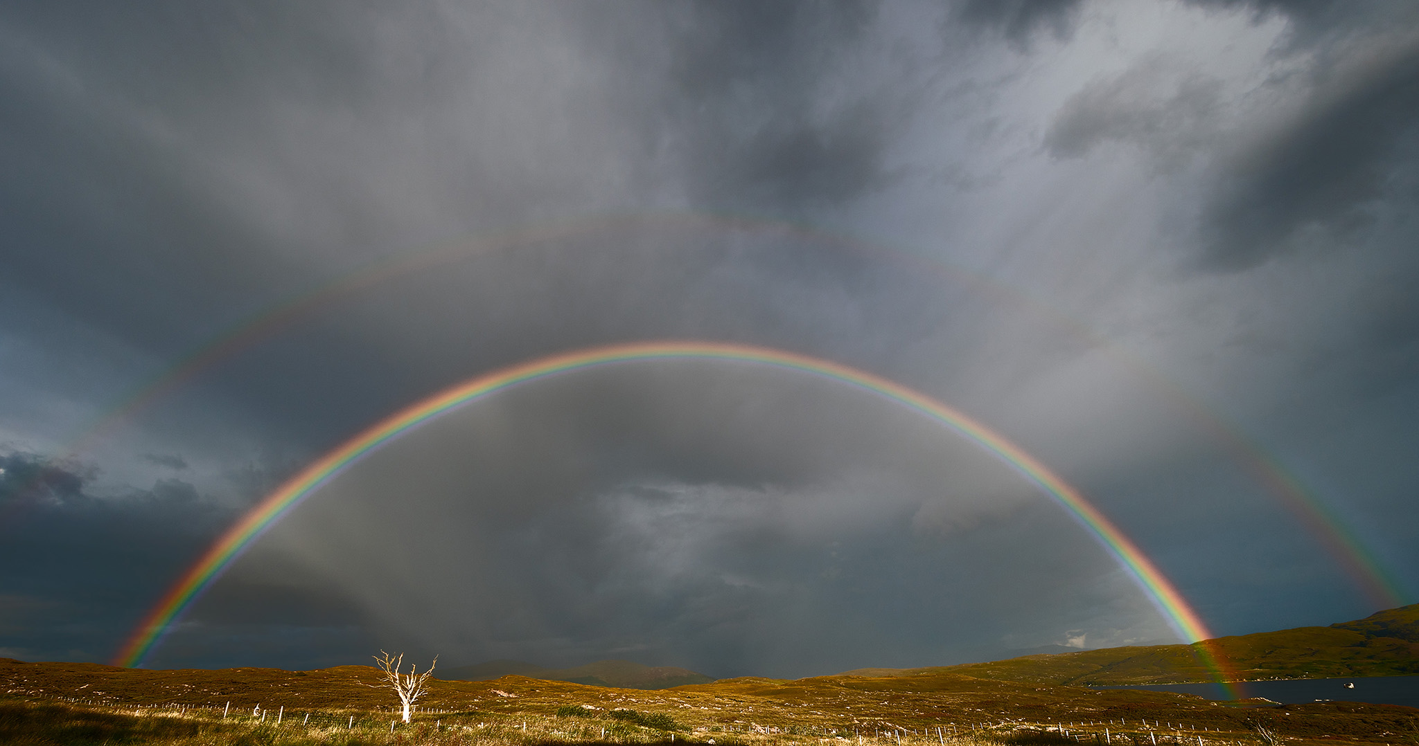 Double rainbow on the Isle of Skye, Scottish Highlands